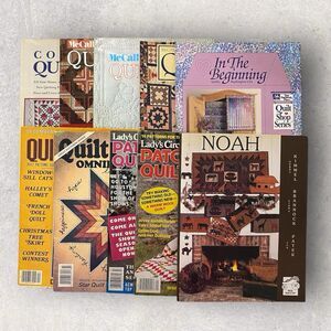 Vintage Quilting Book and Magazine Lot of 10 - 1970s, 1980s, Early 1990s